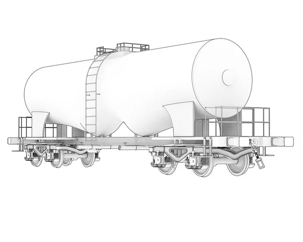 Brennstoffwagen Isoliert Hintergrund Darstellung Illustration — Stockfoto