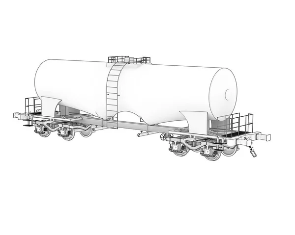 Brennstoffwagen Isoliert Hintergrund Darstellung Illustration — Stockfoto