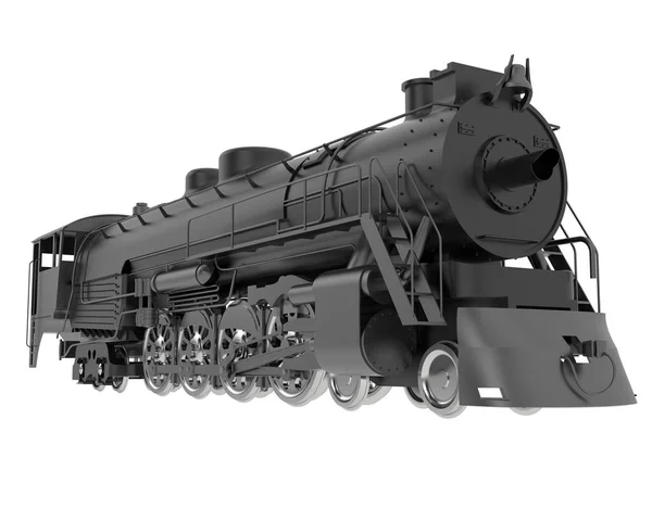 白い背景に隔離された機関車 3Dレンダリング イラスト — ストック写真