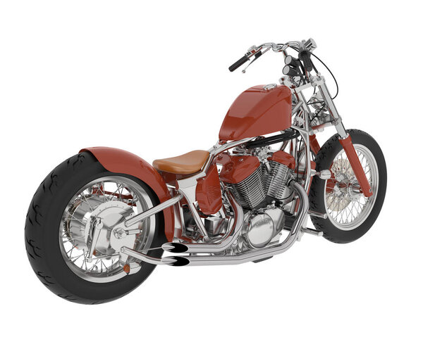 Motorcycle isolated on background. 3d rendering - illustration