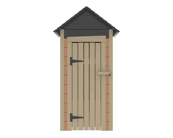 Outhouse Isolated Background Rendering Illustration — Stock Photo, Image