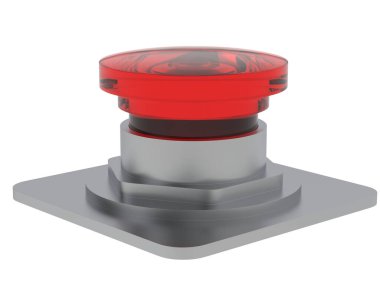 3D tasvir. kırmızı düğme 