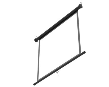 Ekran projektörü arka planda izole edildi. 3d görüntüleme, illüstrasyon 