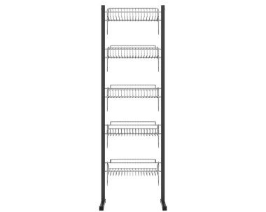 Katmanlı raf beyaz arkaplanda izole edildi