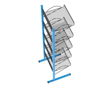 Katmanlı raf beyaz arkaplanda izole edildi