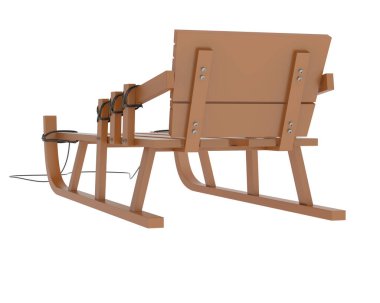 Beyaz arka plan üzerinde izole kızak