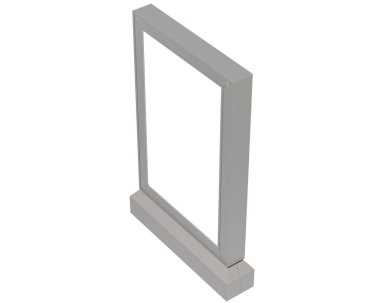 Beyaz arkaplanda boş ilan panosu 