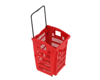 Beyaz arka plan üzerinde izole alışveriş sepeti