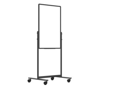 Beyaz arkaplanda izole edilmiş tekerlekler üzerine yazı tahtası