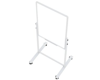 Beyaz arkaplanda izole edilmiş tekerlekler üzerine yazı tahtası