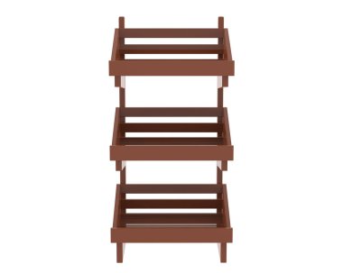 Katmanlı ekran standı beyaz arkaplanda izole