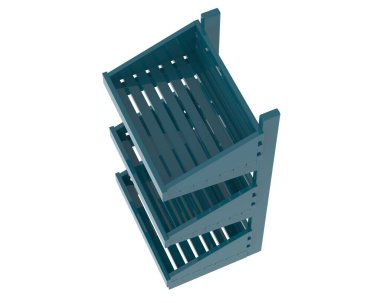 Katmanlı ekran standı beyaz arkaplanda izole