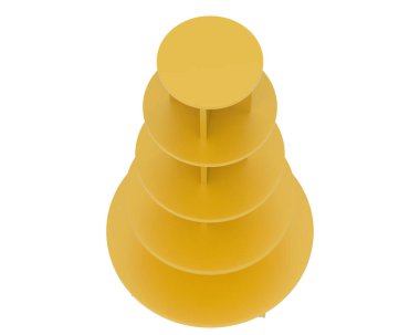 Katmanlı ekran standı beyaz arkaplanda izole