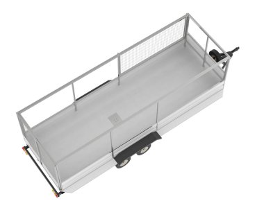 Tekerlekli araba çekici, fabrika ekipmanlarının 3 boyutlu çizimi