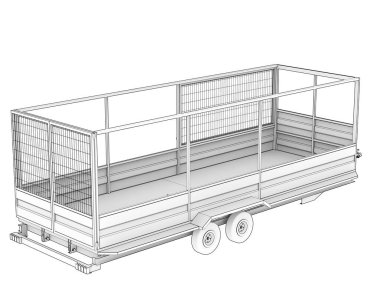 Çekici, 3 boyutlu resimleme. taşıma hizmeti