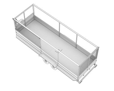 Çekici, 3 boyutlu resimleme. taşıma hizmeti