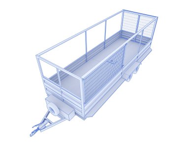 Çekici, 3 boyutlu resimleme. taşıma hizmeti