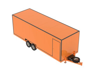 Beyaz arka plan üzerinde izole römork