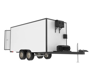 Beyaz arka plan üzerinde izole römork