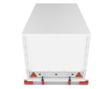 Beyaz arka plan üzerinde izole römork