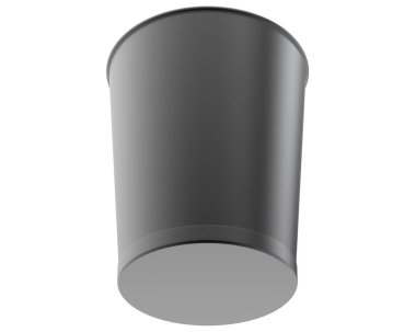 Çöp kutusunun beyaz arkaplanda izole edilmiş 3d modeli