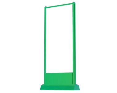 Beyaz arkaplanda izole edilmiş kopya alanı olan ilan panosu