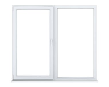 Pencere arka planda izole edilmiş. 3d görüntüleme - illüstrasyon