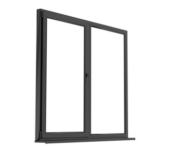 Pencere arka planda izole edilmiş. 3d görüntüleme - illüstrasyon