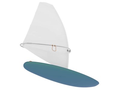 Rüzgar sörfü tahtası beyaz arkaplanda izole edildi