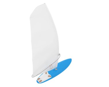 Rüzgar sörfü tahtası beyaz arkaplanda izole edildi