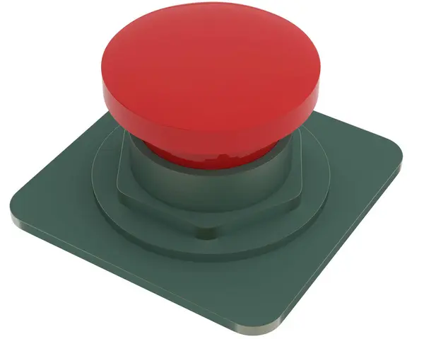 Ilustración Representación Botón Rojo —  Fotos de Stock