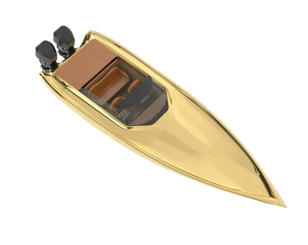 Speedboat Isolerad Bakgrunden Återgivning Illustration — Stockfoto