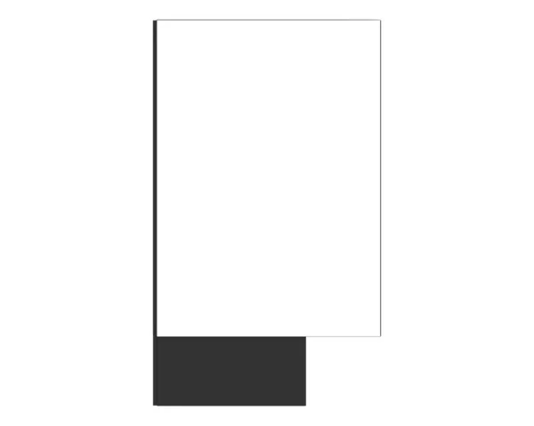 Пустой Рекламный Щит Белом Фоне — стоковое фото