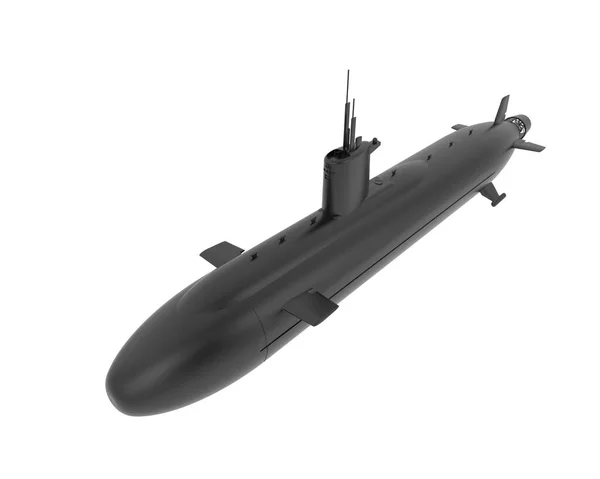 Submarino Aislado Sobre Fondo Blanco —  Fotos de Stock