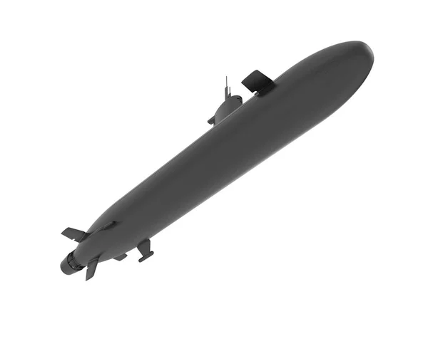 Sottomarino Isolato Sfondo Bianco — Foto Stock