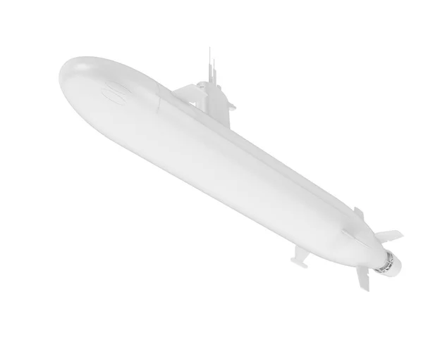 白地に隔離された潜水艦 — ストック写真