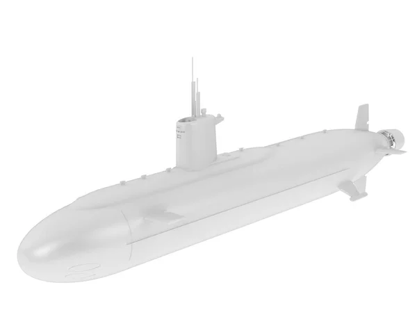 Submarine Isolated White Background — Stock Photo, Image