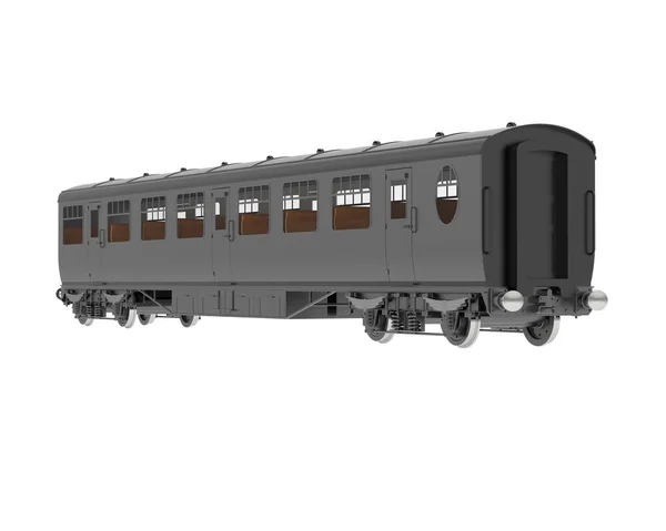 白い背景に隔離された列車のワゴン — ストック写真