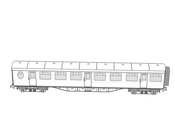 Vagón Tren Aislado Sobre Fondo Blanco — Foto de Stock