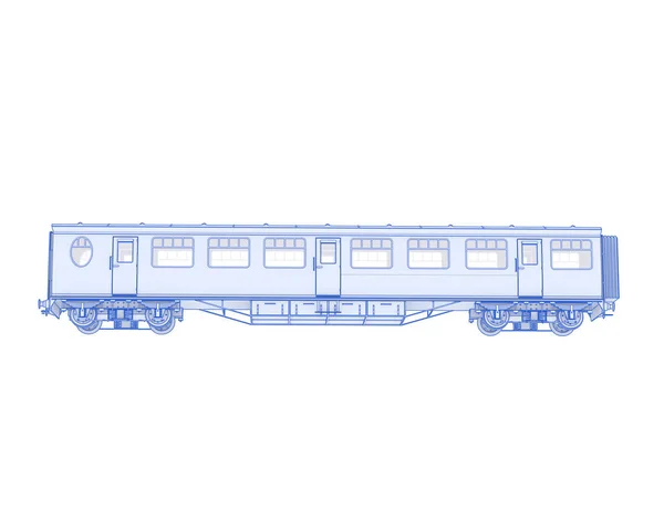 Eisenbahnwaggon Isoliert Auf Weißem Hintergrund — Stockfoto