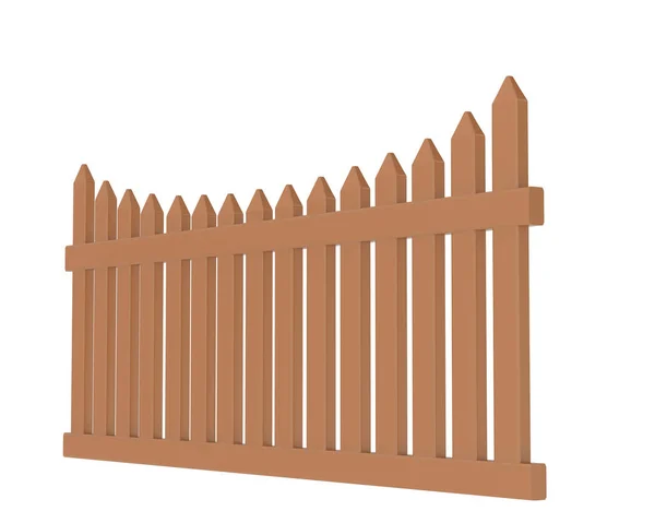 Fence Isolated White Background — Stock Photo, Image