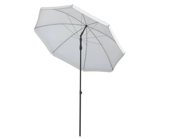 Geöffneter Schirm Isoliert Auf Weißem Hintergrund — Stockfoto