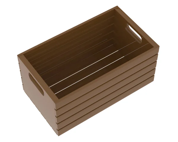 用白色背景隔离的木板制成的现代盒子 — 图库照片