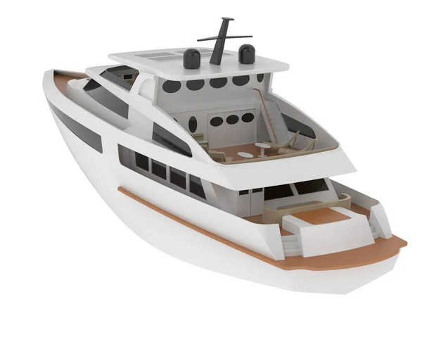 Model Luxury Yacht Isolated White Background — Stock Photo, Image