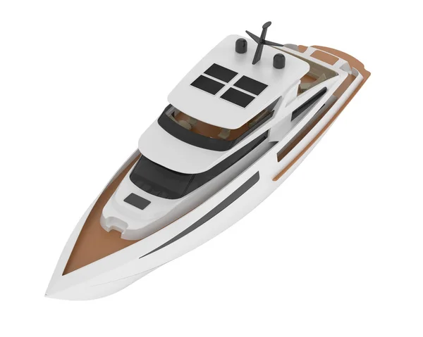 Modello Yacht Lusso Isolato Sfondo Bianco — Foto Stock