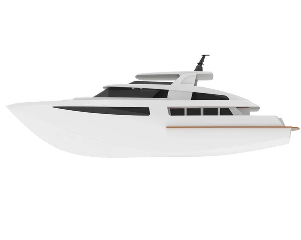 Модель Роскошной Яхты Белом Фоне — стоковое фото