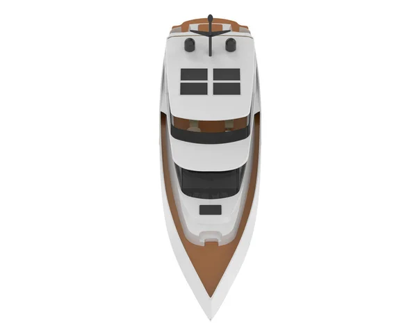 Model Van Luxe Jacht Geïsoleerd Witte Achtergrond — Stockfoto