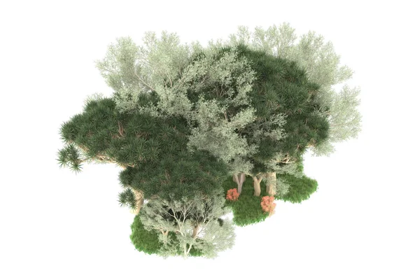 배경에 나무의 렌더링 — 스톡 사진