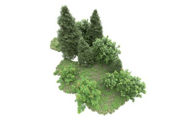 Orman ıssız. Görüntü pankartlar, posterler ya da fotoğraf manipülasyonları için kullanışlı. 3d görüntüleme - illüstrasyon