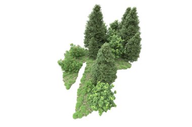 Orman ıssız. Görüntü pankartlar, posterler ya da fotoğraf manipülasyonları için kullanışlı. 3d görüntüleme - illüstrasyon